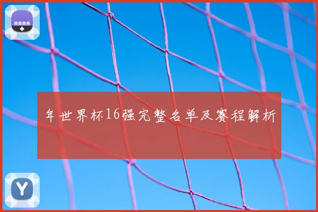 年世界杯16强完整名单及赛程解析